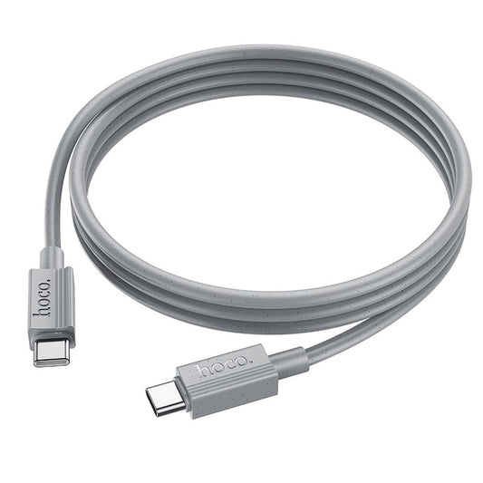 Cabo de Dados e Carregamento USB-C - USB-C HOCO X107, 60W, 1m, Cinzento