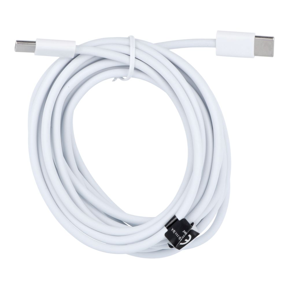 Cabo de Dados e Carregamento USB-C - USB-C OEM HD26, 30W, 3m, Branco