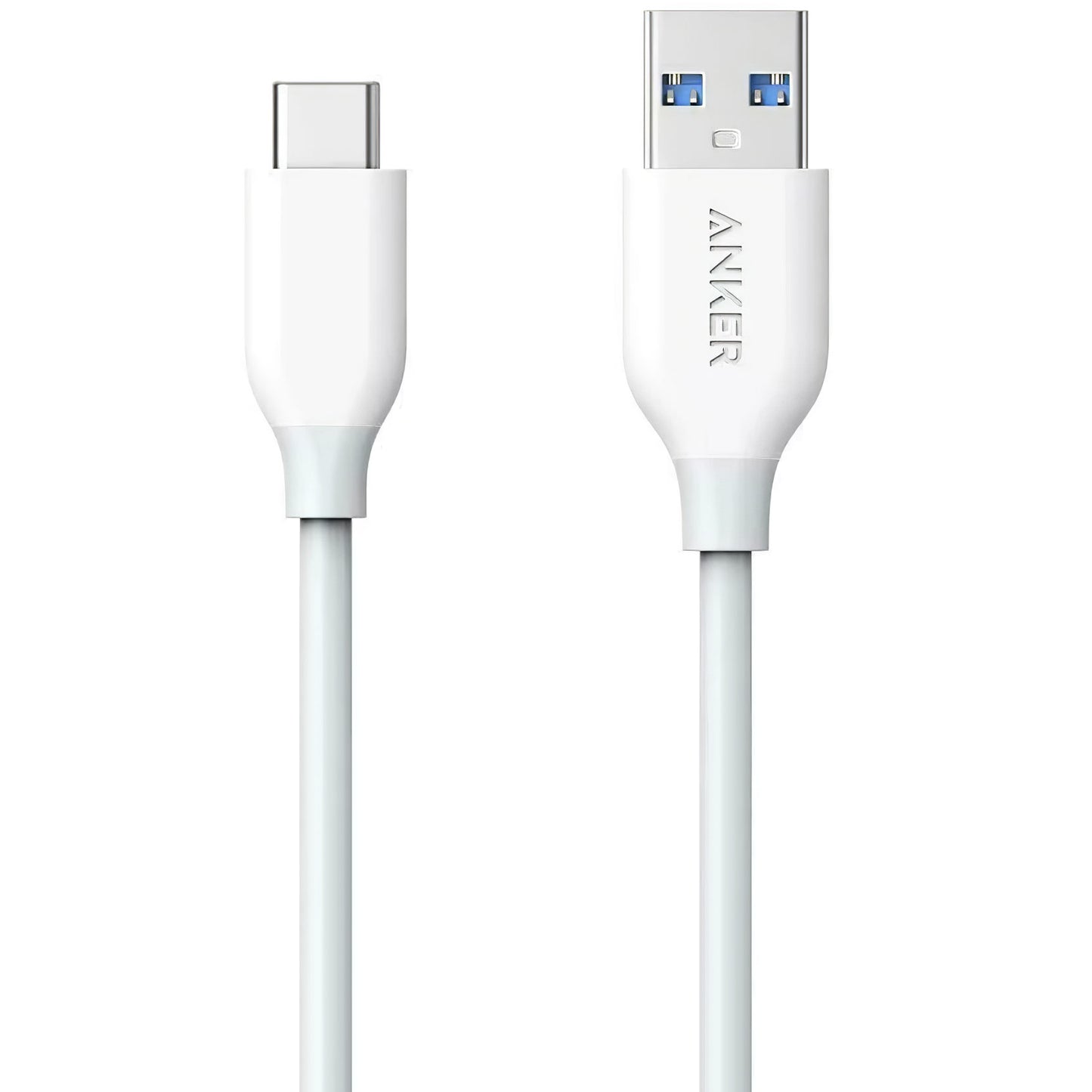 Cabo de carregamento e dados USB-A para USB-C Anker PowerLine, 18W, 0,9 m, branco A8163021 