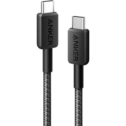 Cabo de Dados e Carregamento USB-C - USB-C Anker 322, 60W, 0.9m, Preto A81F5G11