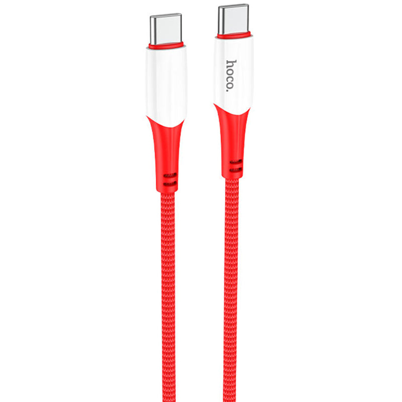 Cabo de carregamento e dados USB-C - USB-C HOCO X70, 60W, 1m, vermelho 