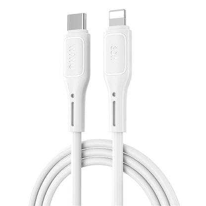 Cabo de carregamento e dados USB-C - Lightning WiWu Wi-C043E Starlink, 30W, 1m, branco 