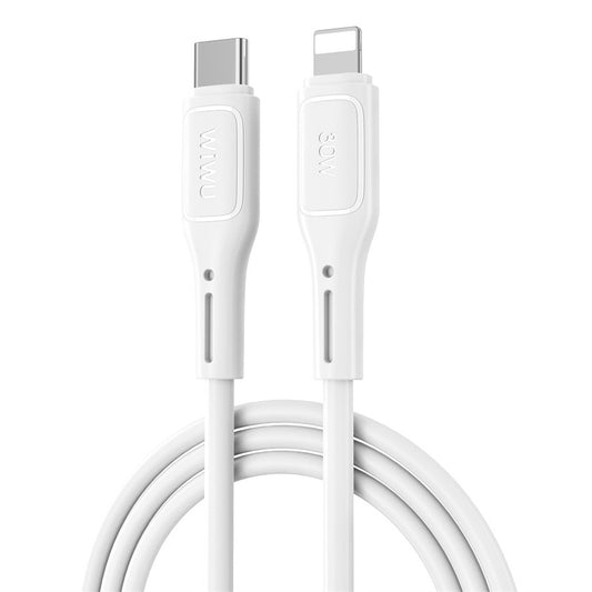 Cabo de carregamento e dados USB-C - Lightning WiWu Wi-C043E Starlink, 30W, 1m, branco 