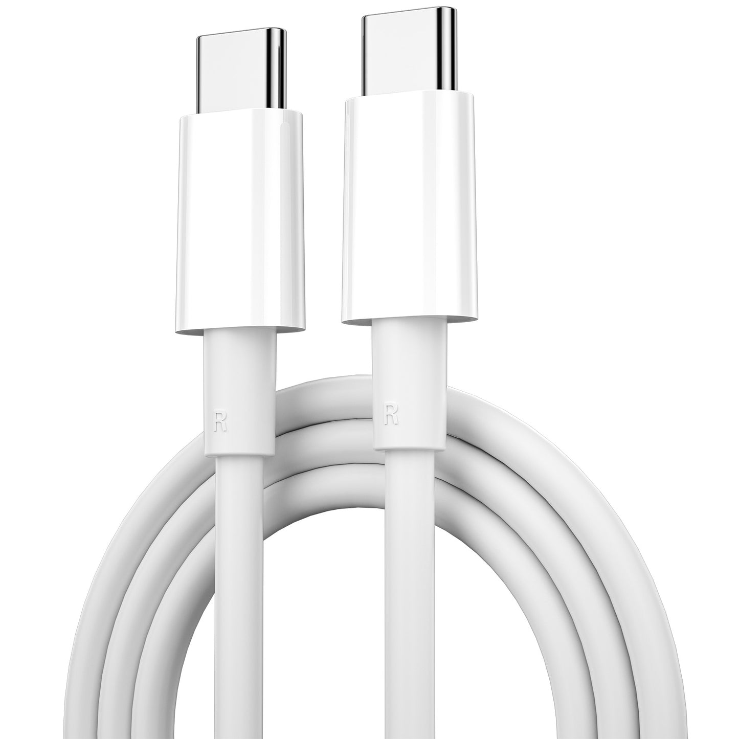 Cabo de carregamento e dados USB-C - USB-C WiWu C008, 100W, 1,2 m, branco 