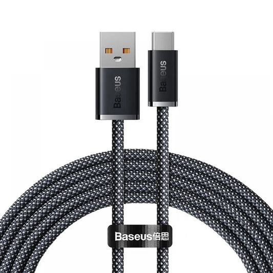 Cabo de Dados e Carregamento USB-A - USB-C Baseus Dynamic Series, 100W, 2m, Cinzento CALD000716