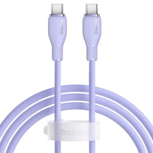 Cabo de Dados e Carregamento USB-C - USB-C Baseus Pudding, 100W, 1.2m, Roxo P10355702511-00