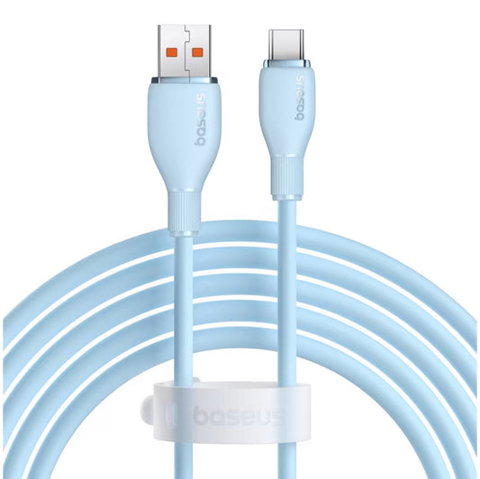 Baseus Pudding USB-A to USB-C Data and Charging Cable, 100W, 2m, Blue P10355703311-01