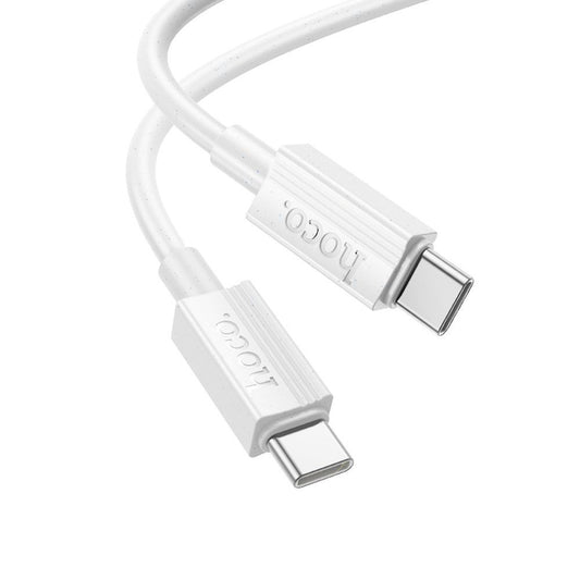 Cabo de Dados e Carregamento USB-C - USB-C HOCO X107, 60W, 1m, Branco