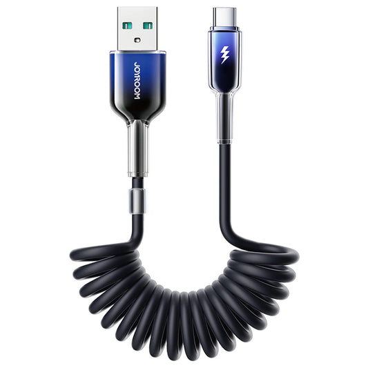 Cabo de Dados e Carregamento USB-A - USB-C Joyroom S-A43 Crystal, 60W, 1.5m, Preto