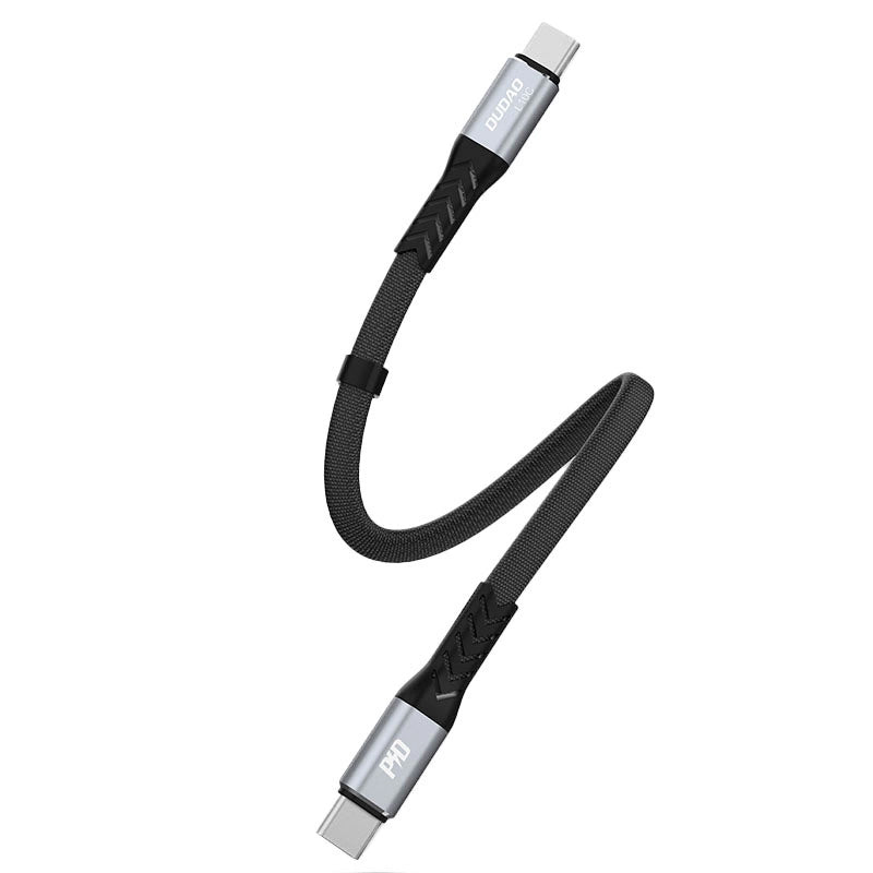 Cabo de Dados e Carregamento USB-C - USB-C Dudao L10C, 100W, 0.23m, Preto