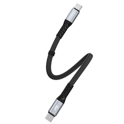 Cabo de Dados e Carregamento USB-C - USB-C Dudao L10C, 100W, 0.23m, Preto