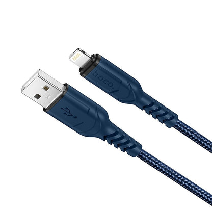 Cabo de Dados e Carregamento USB-A - Lightning HOCO X59 Victory, 18W, 1m, Azul