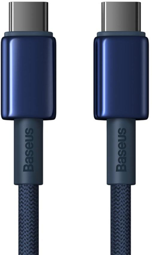 Cabo de Dados e Carregamento USB-C - USB-C Baseus Tungsten Gold, 100W, 2m, Azul-marinho P10319800321-04
