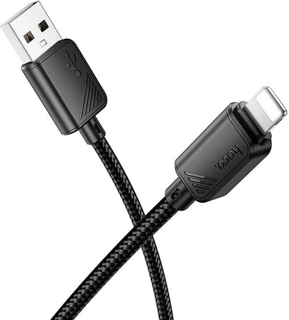 Cabo de Dados e Carregamento USB-A - Lightning HOCO X113, 18W, 1m, Preto