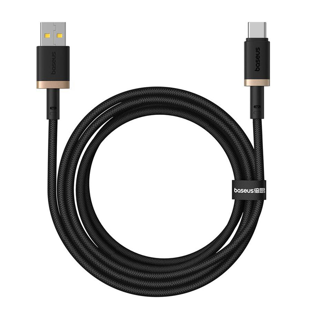 Cabo de Dados e Carregamento USB-A - USB-C Baseus Dura Series, 60W, 2m, Dourado P10377802U01-02