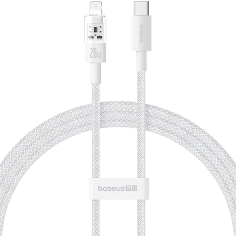 Cabo de Dados e Carregamento USB-C - Lightning Baseus Gem, 20W, 1m, Branco P10373001211-00