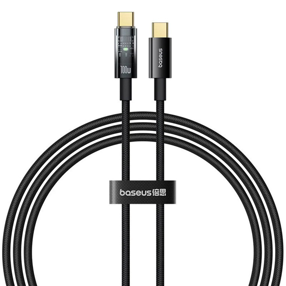 Cabo de Dados e Carregamento USB-C - USB-C Baseus Explorer, 100W, 1m, Preto P10319703111-00