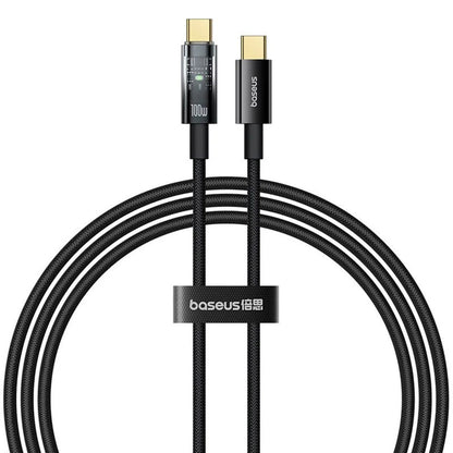 Cabo de Dados e Carregamento USB-C - USB-C Baseus Explorer, 100W, 1m, Preto P10319703111-00