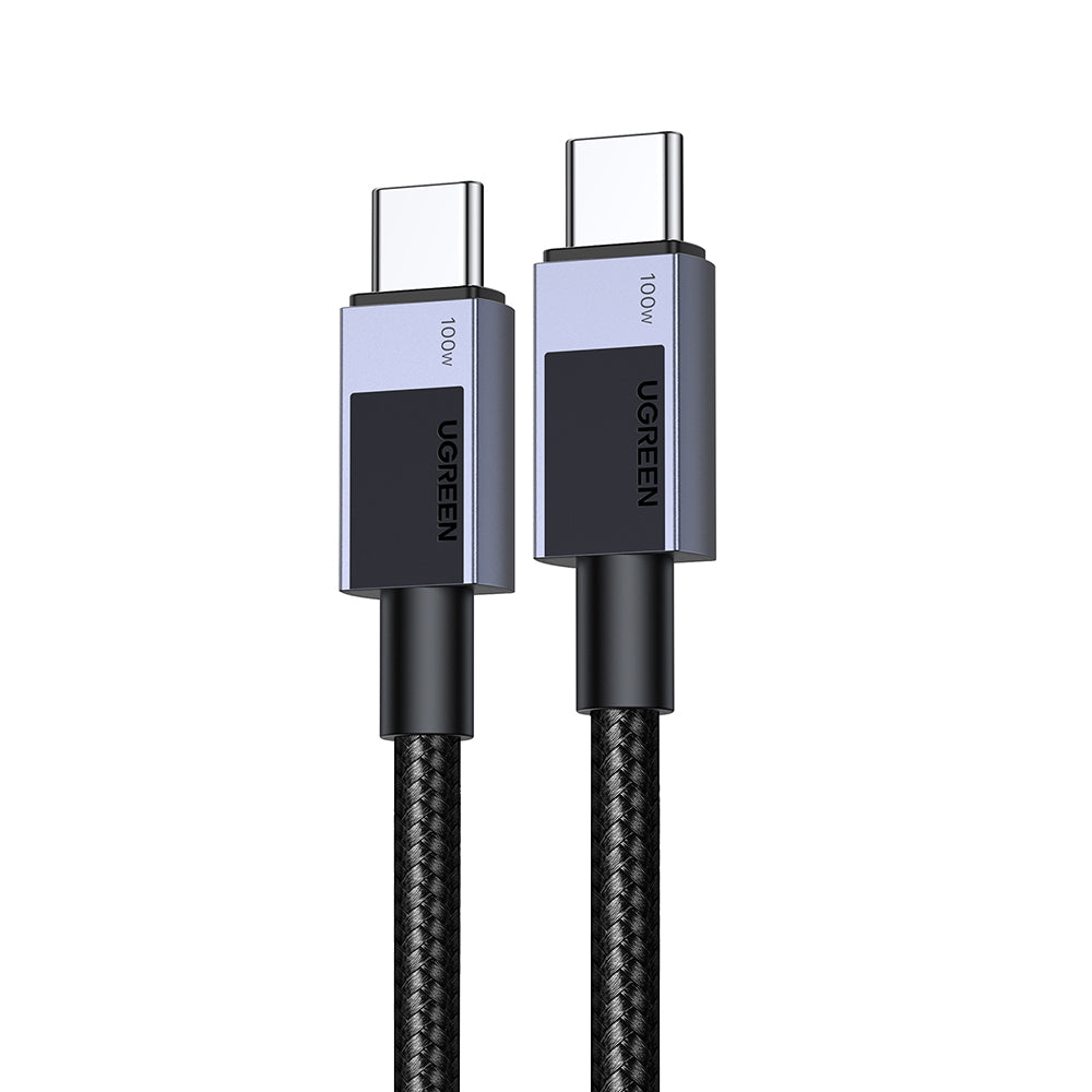 Cabo de Dados e Carregamento USB-C - USB-C UGREEN L512, 100W, 0.5m, Cinzento