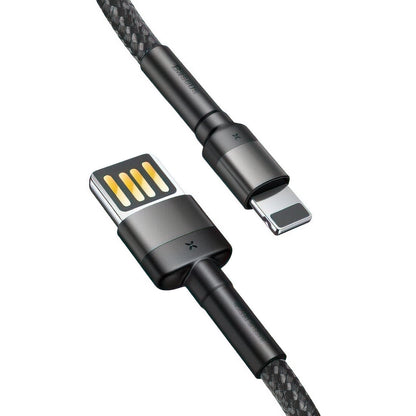 Cabo de Dados e Carregamento USB-A - Lightning Baseus Cafule Special Edition, 18W, 1m, Cinza CALKLF-GG1