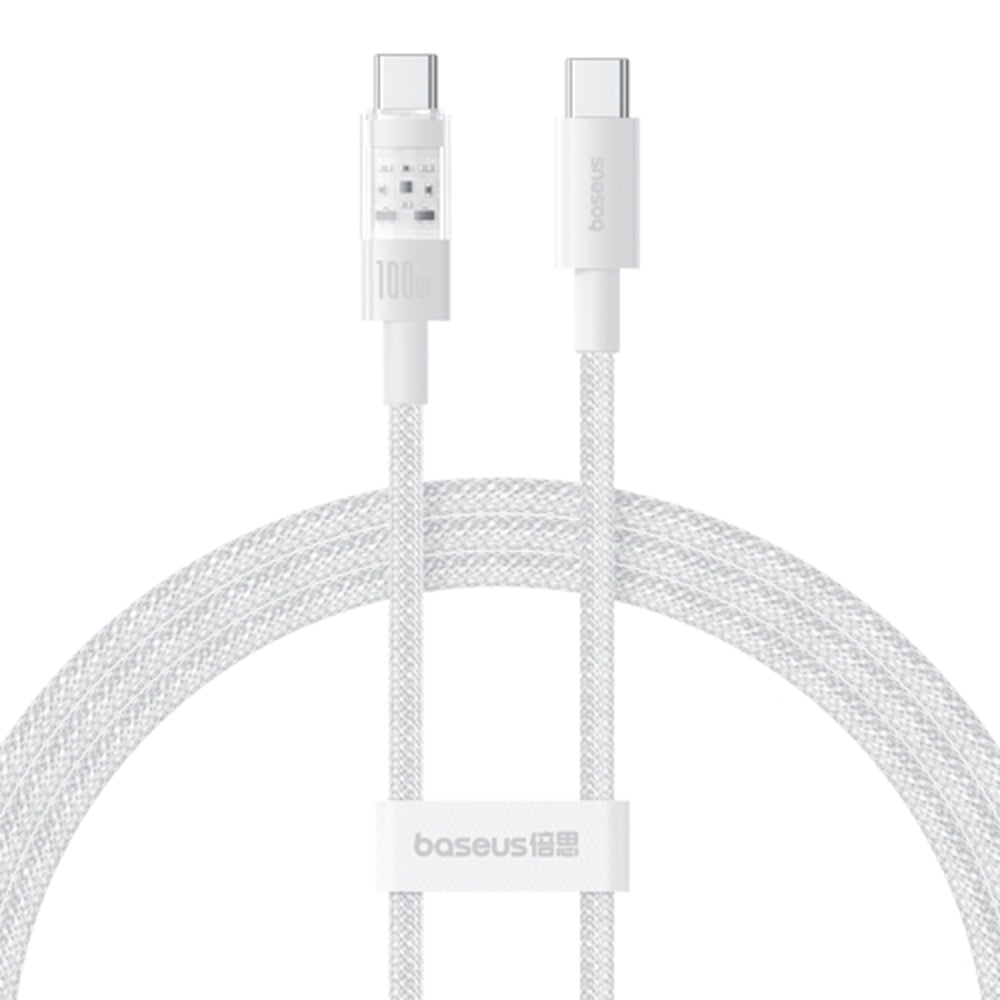 Cabo de Dados e Carregamento USB-C - USB-C Baseus Gem, 100W, 2m, Branco P10373000211-01