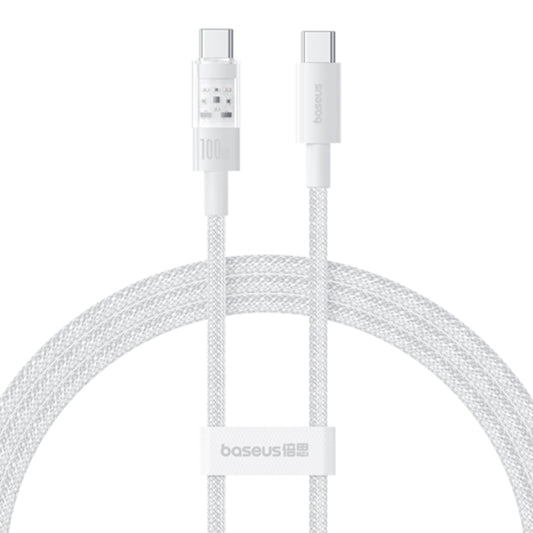 Cabo de Dados e Carregamento USB-C - USB-C Baseus Gem, 100W, 2m, Branco P10373000211-01