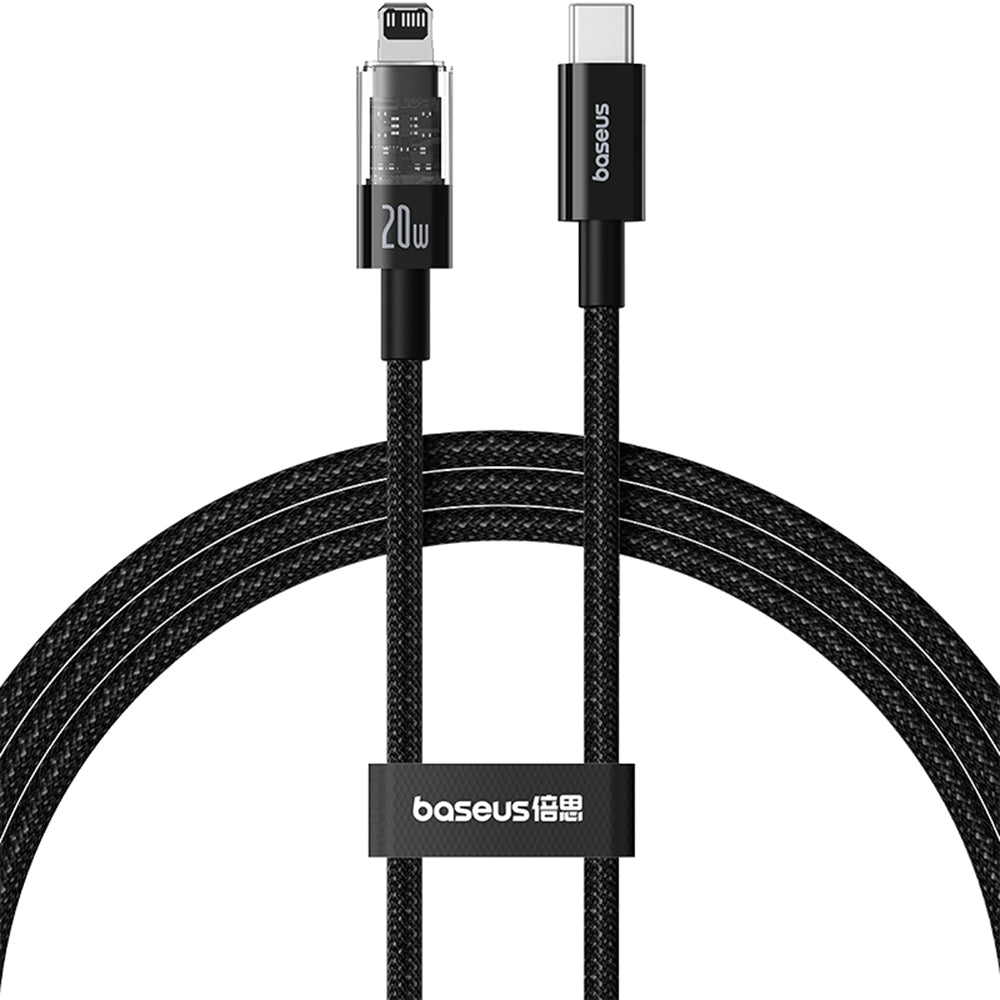 Cabo de Dados e Carregamento USB-C - Lightning Baseus Gem, 20W, 2m, Preto P10373001111-01