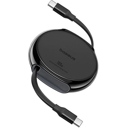 Cabo de Dados e Carregamento USB-C - USB-C Baseus Pathfinder Retractable, 100W, 1m, Preto P10368400111-00