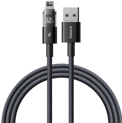 Cabo de Dados e Carregamento USB-A - Lightning Baseus Display 2, 18W, 1m, Preto P10382700121-00