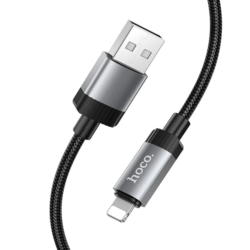 Cabo de Dados e Carregamento USB-A - Lightning HOCO X117, 18W, 1m, Preto