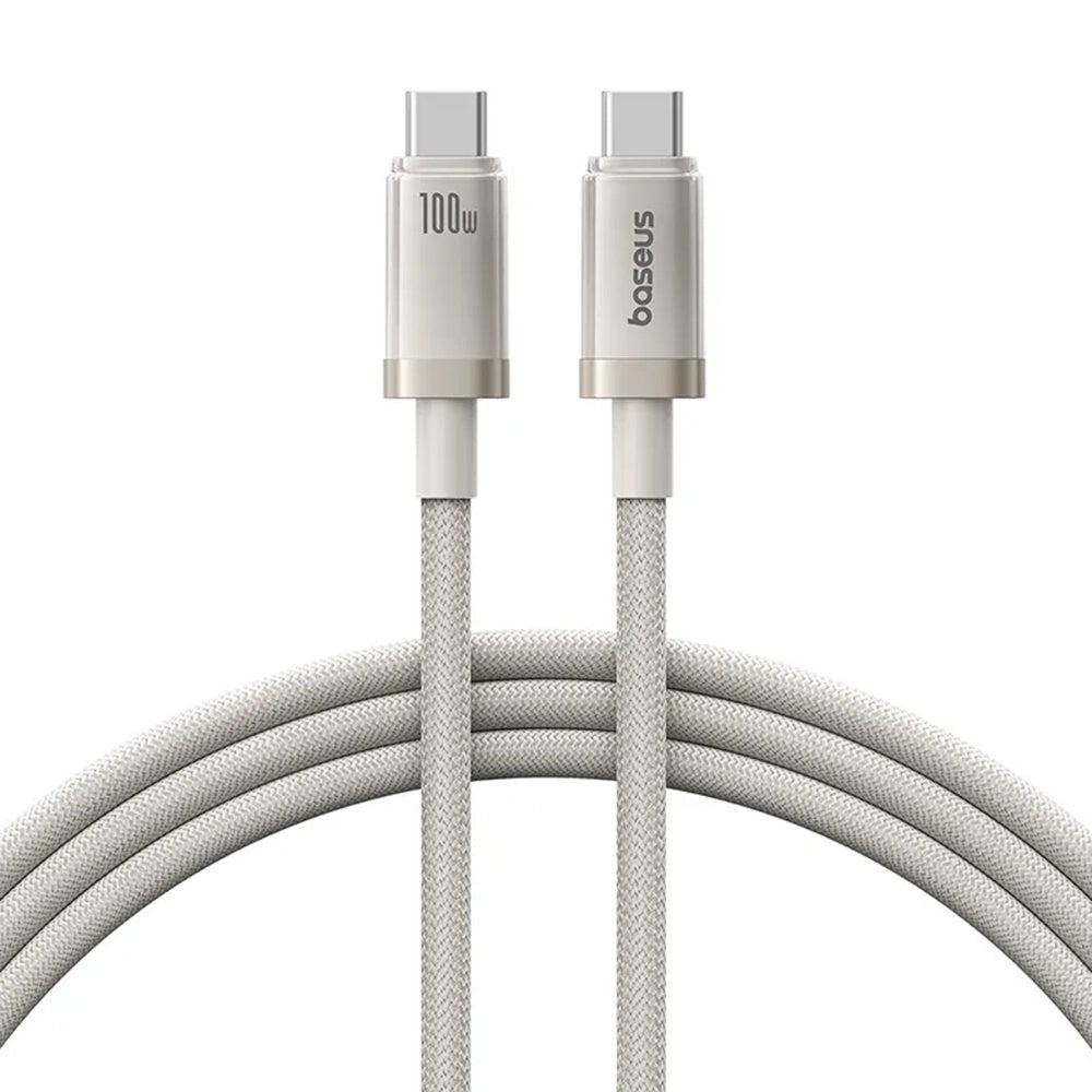Cabo de Dados e Carregamento USB-C - USB-C Baseus Titanium, 100W, 1m, Prateado P10378100G21-00