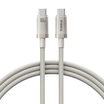 Cabo de Dados e Carregamento USB-C - USB-C Baseus Titanium, 100W, 1m, Prateado P10378100G21-00