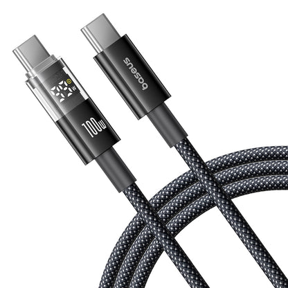 Cabo de Dados e Carregamento USB-C - USB-C Baseus Display 2, 100W, 1m, Preto P10382702121-00