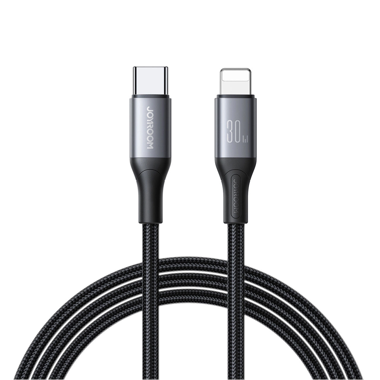 Cabo de Dados e Carregamento USB-C - Lightning Joyroom S-A28 Flash, 30W, 1m, Preto