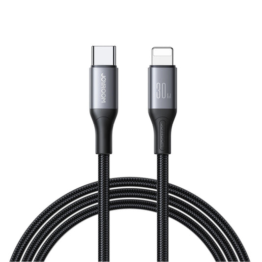 Cabo de Dados e Carregamento USB-C - Lightning Joyroom S-A28 Flash, 30W, 1m, Preto