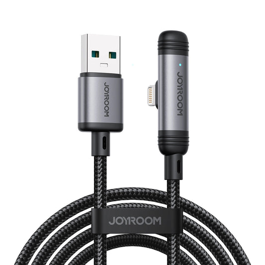 Cabo de Dados e Carregamento USB-A - Lightning Joyroom S-A56 EnjoyX Angled, 18W, 1.2m, Preto