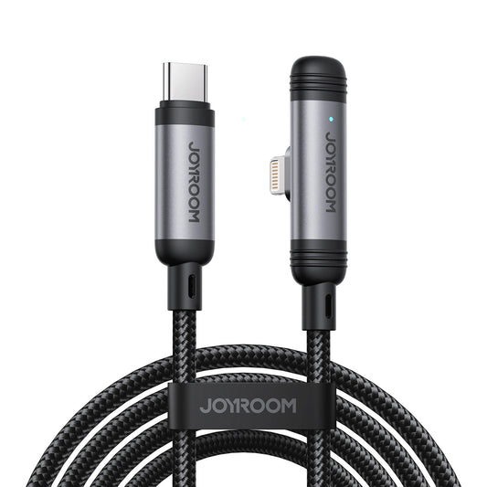 Cabo de Dados e Carregamento USB-C - Lightning Joyroom S-A56 EnjoyX Angled, 30W, 1.2m, Preto