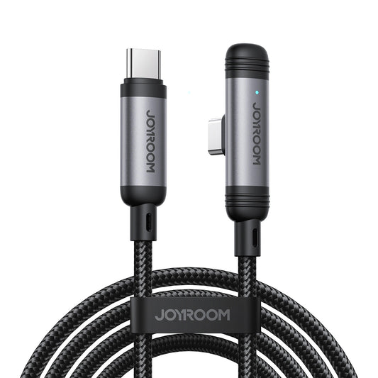 Cabo de Dados e Carregamento USB-C - USB-C Joyroom S-A56 EnjoyX Angled, 60W, 1.2m, Preto