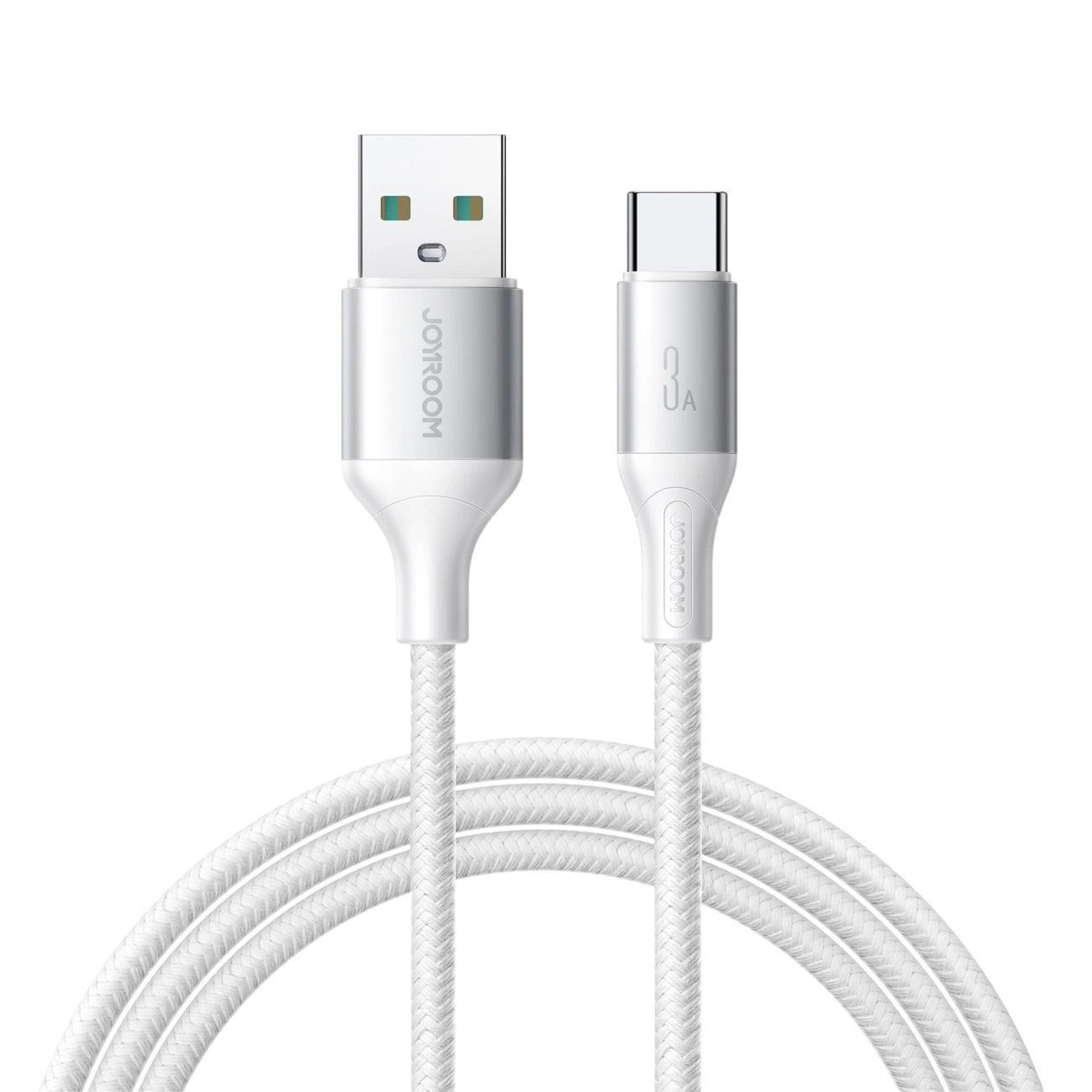 Cabo de Dados e Carregamento USB-A - USB-C Joyroom S-A28 Flash, 30W, 2m, Branco