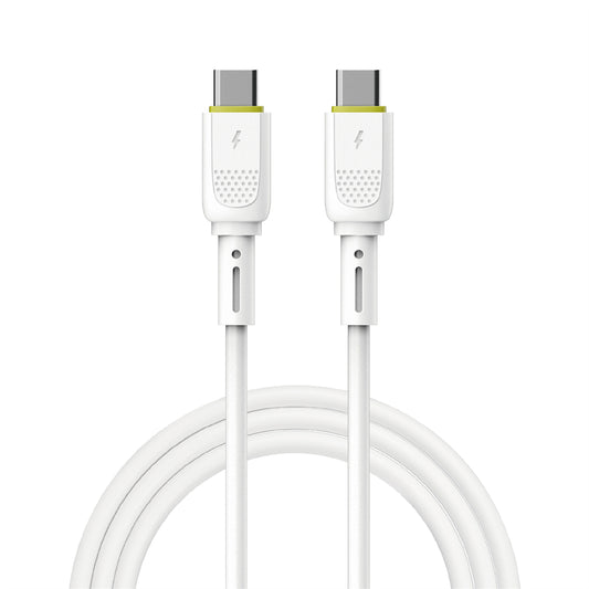Cabo de Dados e Carregamento USB-C - USB-C WiWu Wi-C034, 60W, 1.2m, Branco