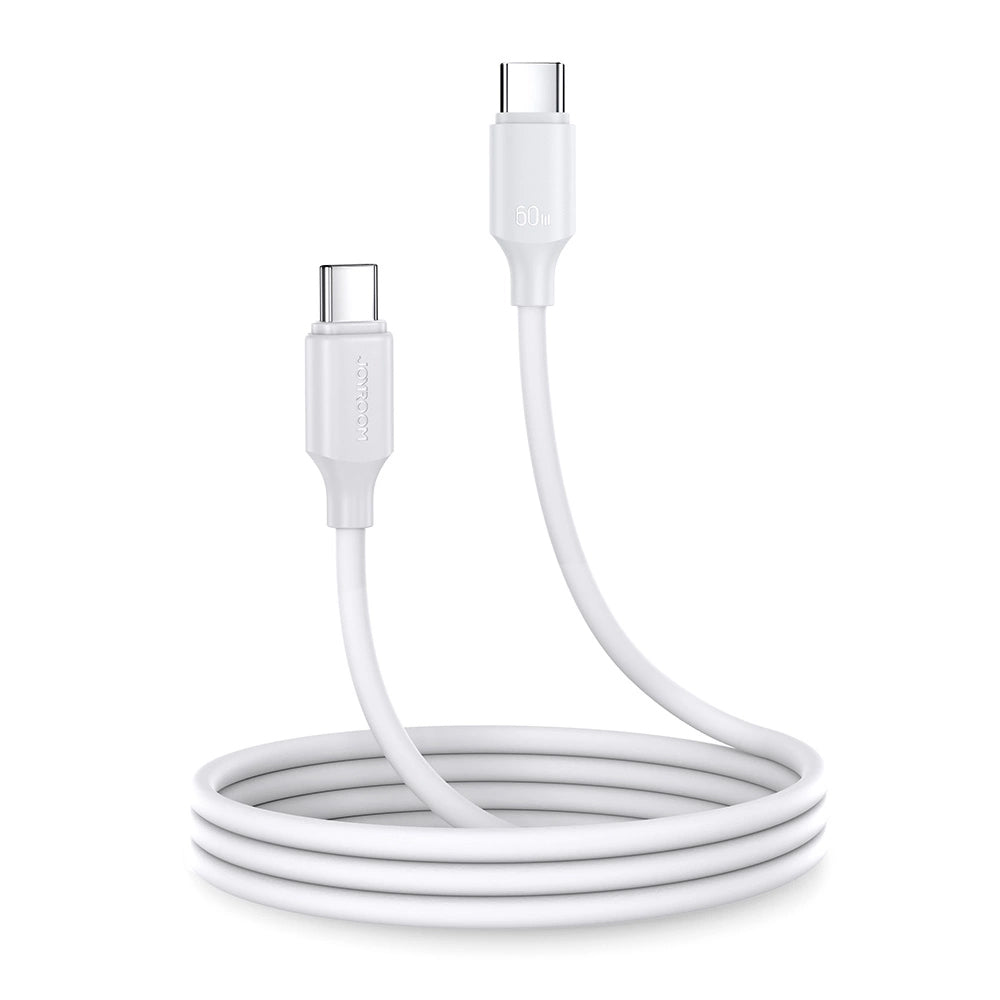 Cabo de Dados e Carregamento USB-C - USB-C Joyroom S-A9, 60W, 1m, Branco