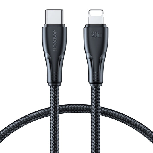 Cabo de Dados e Carregamento USB-C - Lightning Joyroom S-A11, 20W, 1.2m, Preto