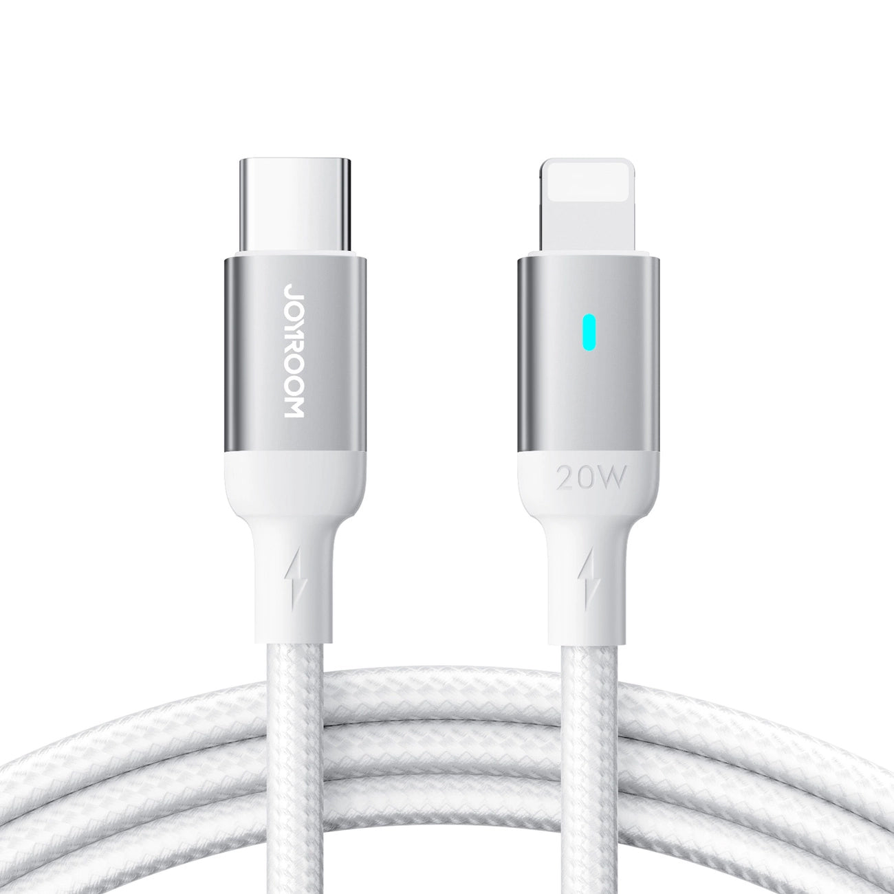 Cabo de Dados e Carregamento USB-C - Lightning Joyroom S-A10, 20W, 1.2m, Branco