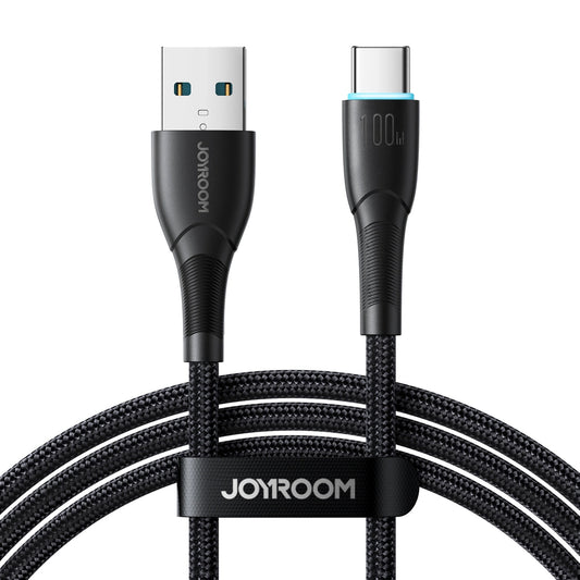 Cabo de Dados e Carregamento USB-A - USB-C Joyroom S-A32, 100W, 1m, Preto