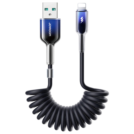 Cabo de Dados e Carregamento USB-A - Lightning Joyroom S-A43 Crystal, 18W, 1.5m, Preto