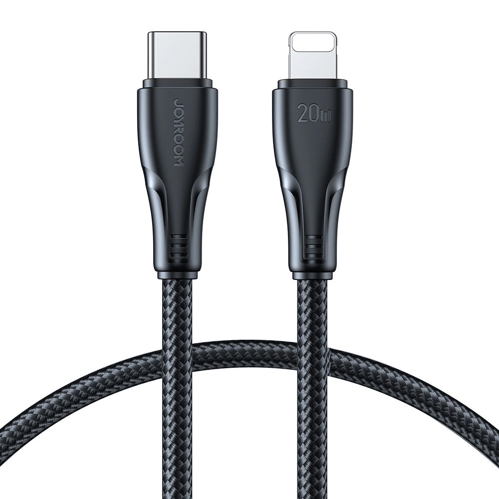 Cabo de Dados e Carregamento USB-C - Lightning Joyroom S-A11, 20W, 0.25m, Preto