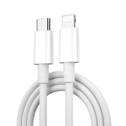 Cabo de Dados e Carregamento USB-C - Lightning WiWu Wi-C008, 30W, 1.2m, Branco