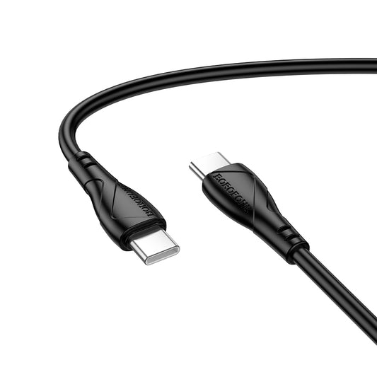Cabo de Dados e Carregamento USB-C - USB-C Borofone BX121 Energy, 60W, 1m, Preto