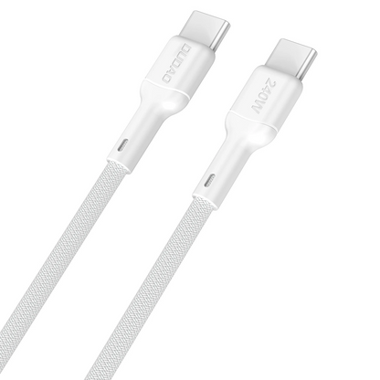 Cabo de Dados e Carregamento USB-C - USB-C Dudao L9C Max, 240W, 2m, Branco