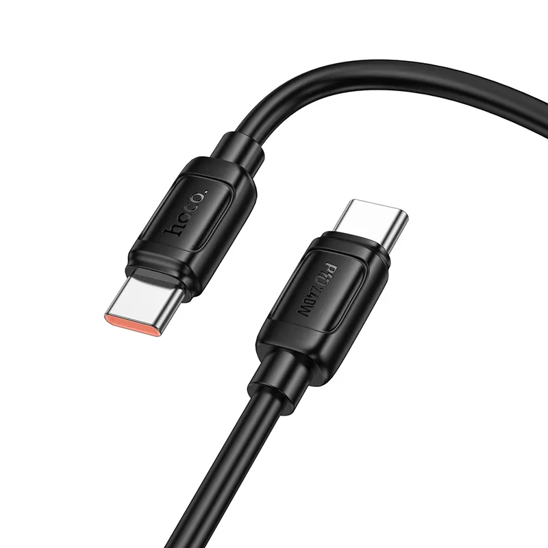 Cabo de Dados e Carregamento USB-C - USB-C HOCO X115, 240W, 1m, Preto